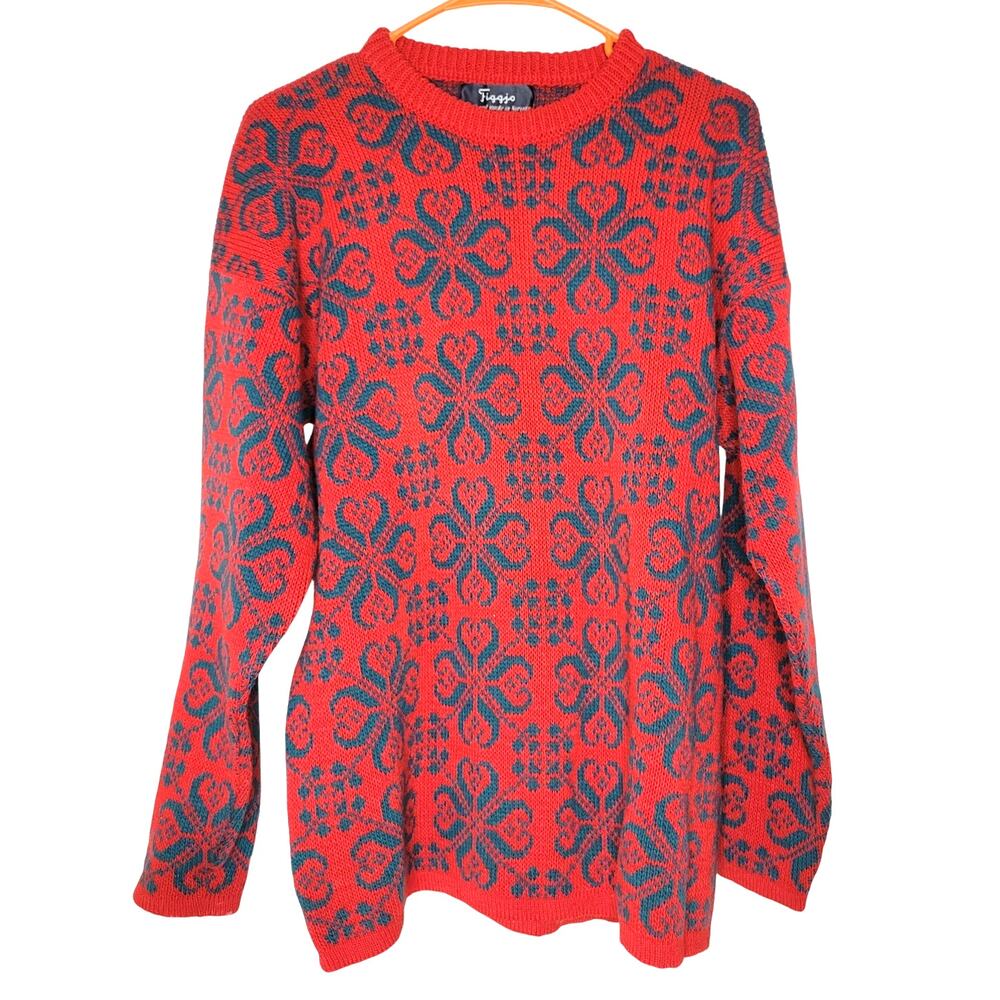 Vintage Figgjo 100% Virgin Wool Norwegian sz L